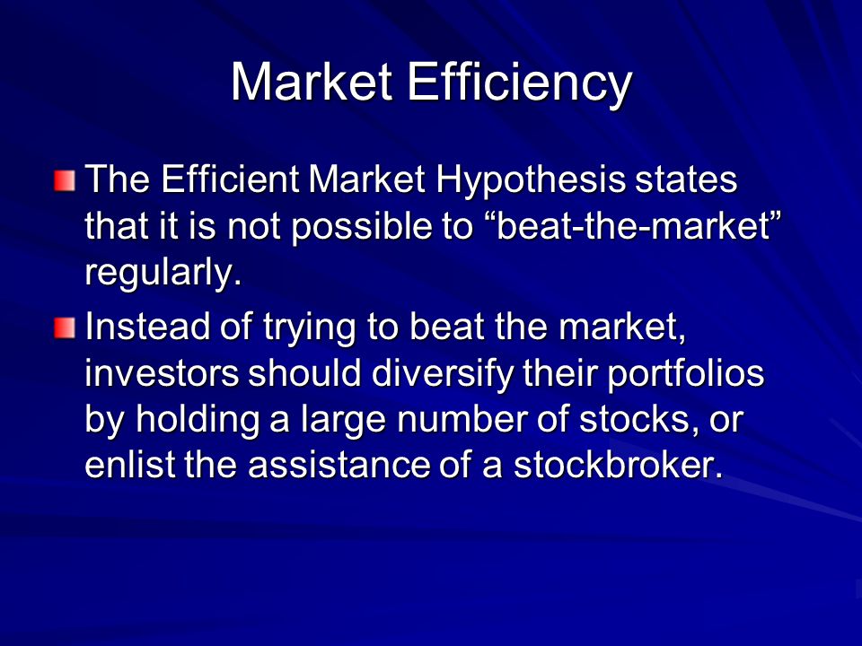 meaning of efficient market